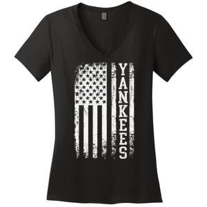 Y.A.N.K.E.E.S Classic New York Baseball Women's V-Neck T-Shirt