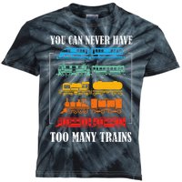 You Can Never Have Too Many Trains Model Train Collecting Kids Tie-Dye T-Shirt