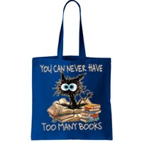 You Can Never Have Too Y Book Funny Cat Book Lover Gift Tote Bag