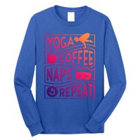 Yoga Coffee Naps Repeat Gift Long Sleeve Shirt