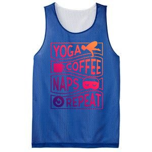 Yoga Coffee Naps Repeat Gift Mesh Reversible Basketball Jersey Tank