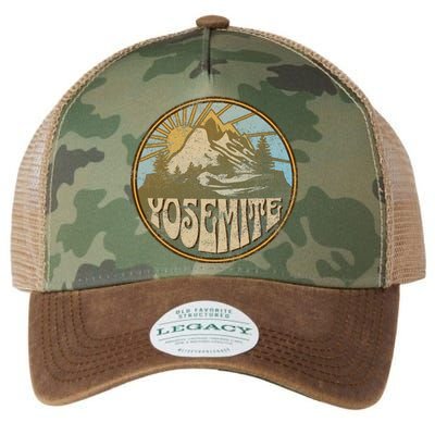 Yosemite California Nature Mountains Hiking Outdoors Retro Legacy Tie Dye Trucker Hat