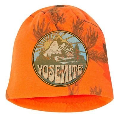 Yosemite California Nature Mountains Hiking Outdoors Retro Kati - Camo Knit Beanie