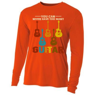 You Can Never Have Too Many Guitars Cool Gift Cooling Performance Long Sleeve Crew