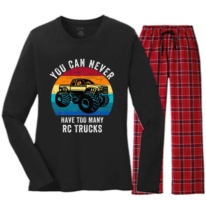 You Can Never Have Too Many Rc Trucks Women's Long Sleeve Flannel Pajama Set 