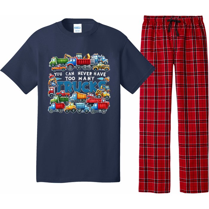 You Can Never Have Too Many Trucks Construction Trucks Pajama Set