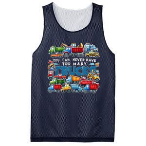 You Can Never Have Too Many Trucks Construction Trucks Mesh Reversible Basketball Jersey Tank