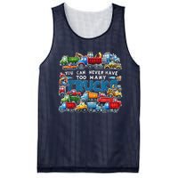 You Can Never Have Too Many Trucks Construction Trucks Mesh Reversible Basketball Jersey Tank