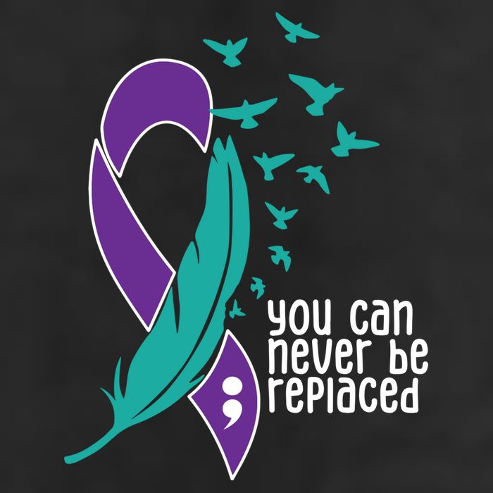 You Can Never Be Replaced Suicide Awareness Garment-Dyed Heavyweight T-Shirt