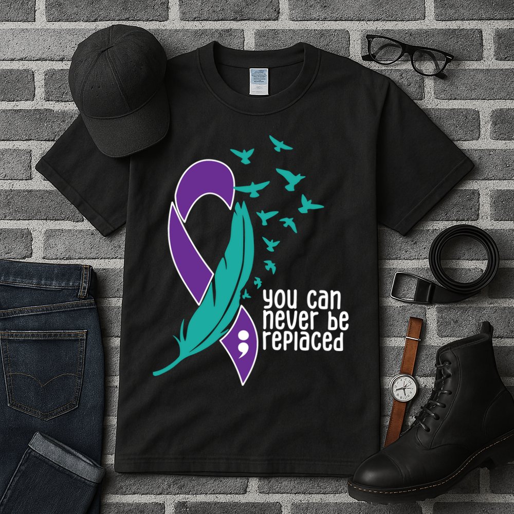 You Can Never Be Replaced Suicide Awareness Tall T-Shirt
