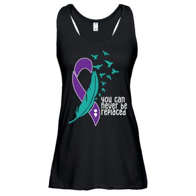 You Can Never Be Replaced Suicide Awareness Ladies Essential Flowy Tank
