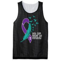 You Can Never Be Replaced Suicide Awareness Mesh Reversible Basketball Jersey Tank