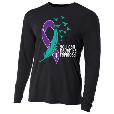 You Can Never Be Replaced Suicide Awareness Cooling Performance Long Sleeve Crew