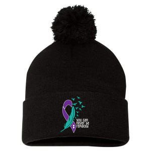 You Can Never Be Replaced Suicide Awareness Pom Pom 12in Knit Beanie