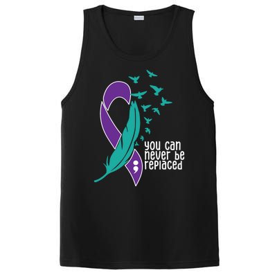 You Can Never Be Replaced Suicide Awareness PosiCharge Competitor Tank