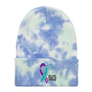 You Can Never Be Replaced Suicide Awareness Tie Dye 12in Knit Beanie