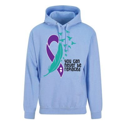 You Can Never Be Replaced Suicide Awareness Unisex Surf Hoodie