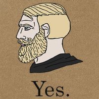 Yes Chad Nordic Gamer Meme Nordic Chad Cotton Canvas Backpack