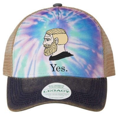 Yes Chad Nordic Gamer Meme Nordic Chad Legacy Tie Dye Trucker Hat