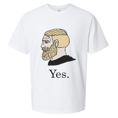 Yes Chad Nordic Gamer Meme Nordic Chad Sueded Cloud Jersey T-Shirt