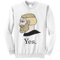 Yes Chad Nordic Gamer Meme Nordic Chad Sweatshirt