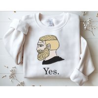 Yes Chad Nordic Gamer Meme Nordic Chad Sweatshirt