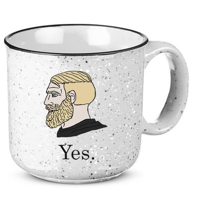 Yes Chad Nordic Gamer Meme Nordic Chad 15oz Campfire Ceramic Mug