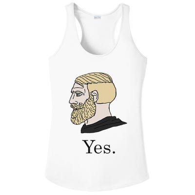 Yes Chad Nordic Gamer Meme Nordic Chad Ladies PosiCharge Competitor Racerback Tank