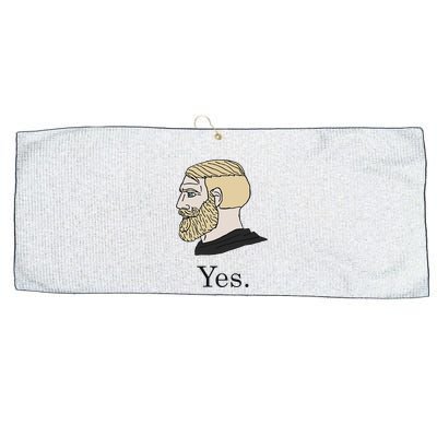 Yes Chad Nordic Gamer Meme Nordic Chad Large Microfiber Waffle Golf Towel