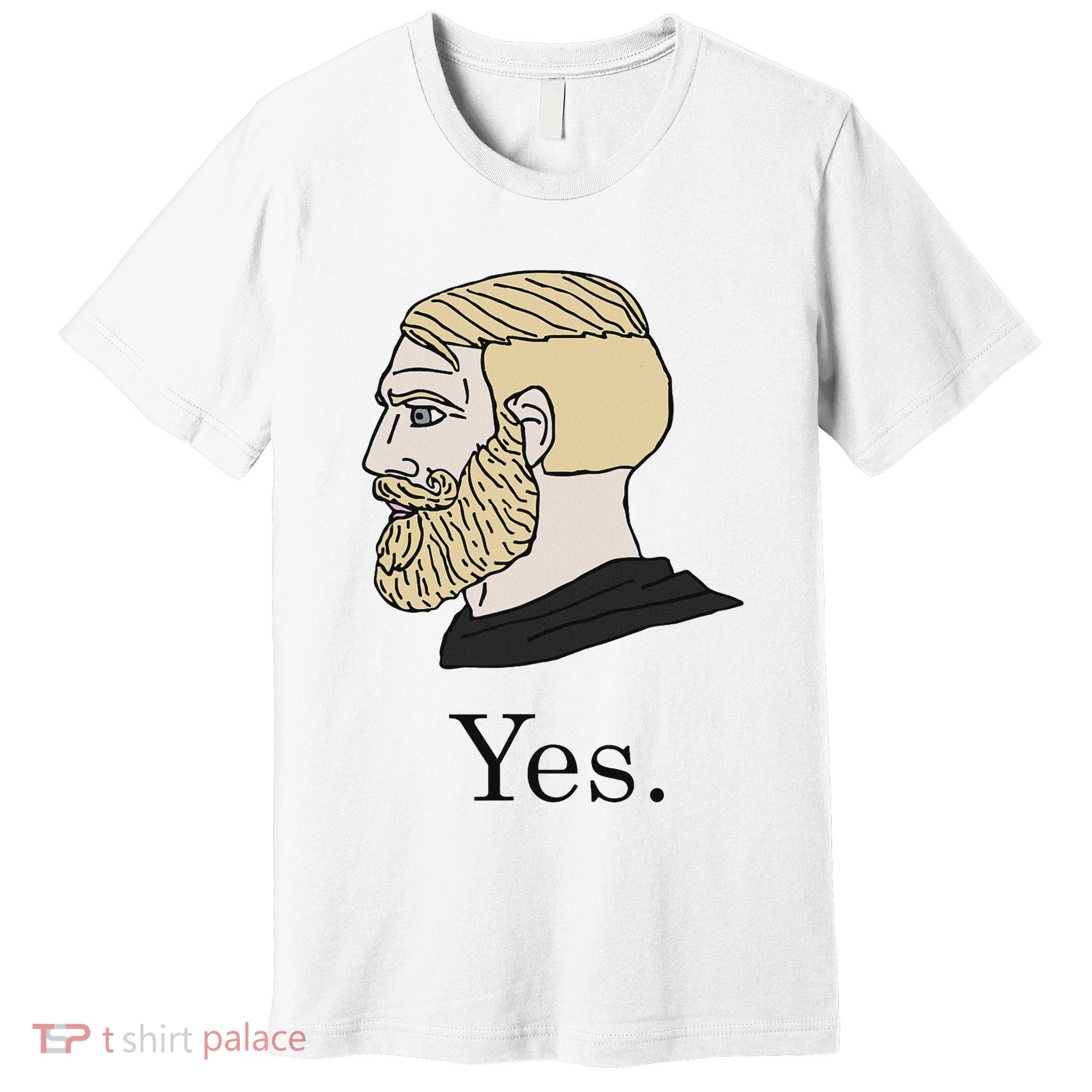 Yes Chad Nordic Gamer Meme Nordic Chad Premium T-Shirt