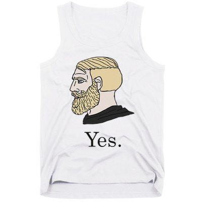 Yes Chad Nordic Gamer Meme Nordic Chad Tank Top