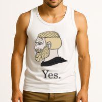 Yes Chad Nordic Gamer Meme Nordic Chad Tank Top