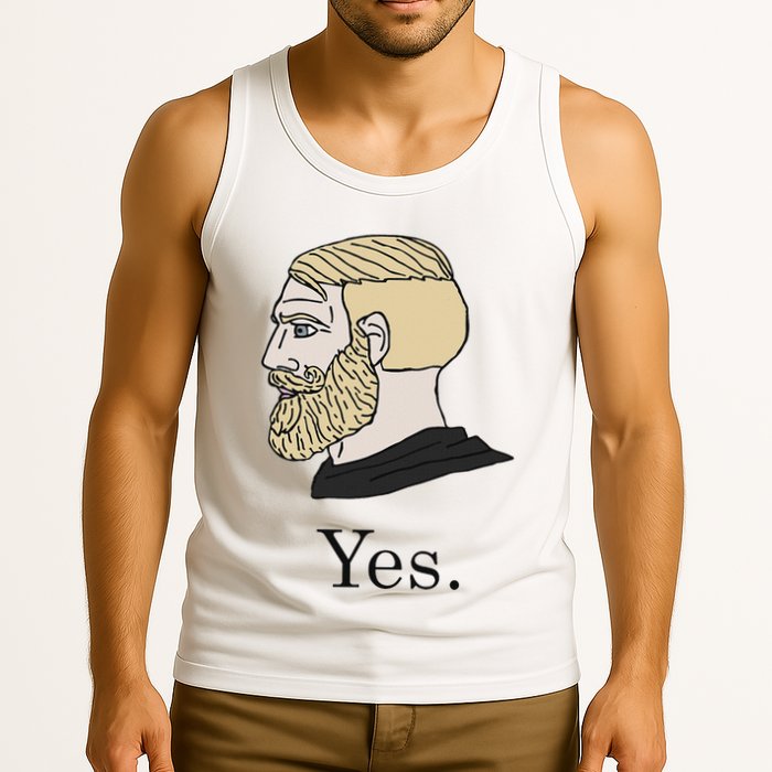 Yes Chad Nordic Gamer Meme Nordic Chad Tank Top