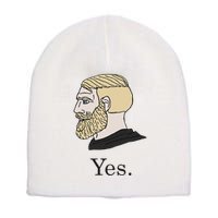 Yes Chad Nordic Gamer Meme Nordic Chad Short Acrylic Beanie