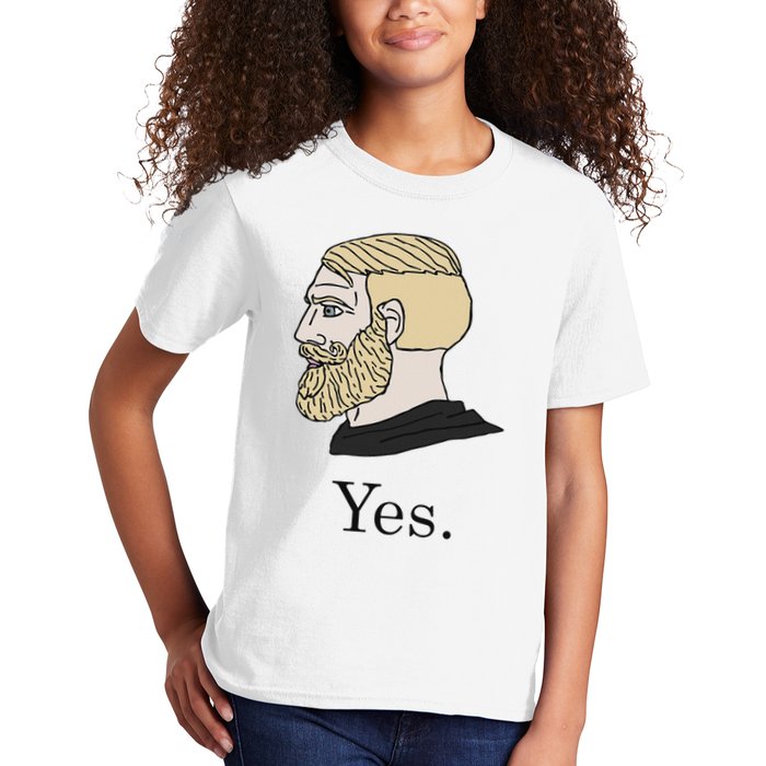 Yes Chad Nordic Gamer Meme Nordic Chad Kids T-Shirt