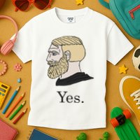 Yes Chad Nordic Gamer Meme Nordic Chad Kids T-Shirt