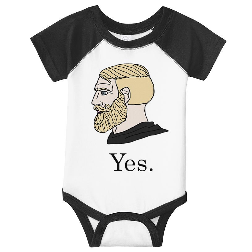 Yes Chad Nordic Gamer Meme Nordic Chad Infant Baby Jersey Bodysuit