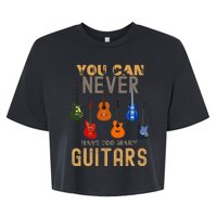 You Can Never Have Too Many Guitars Music Funny Bella+Canvas Jersey Crop Tee