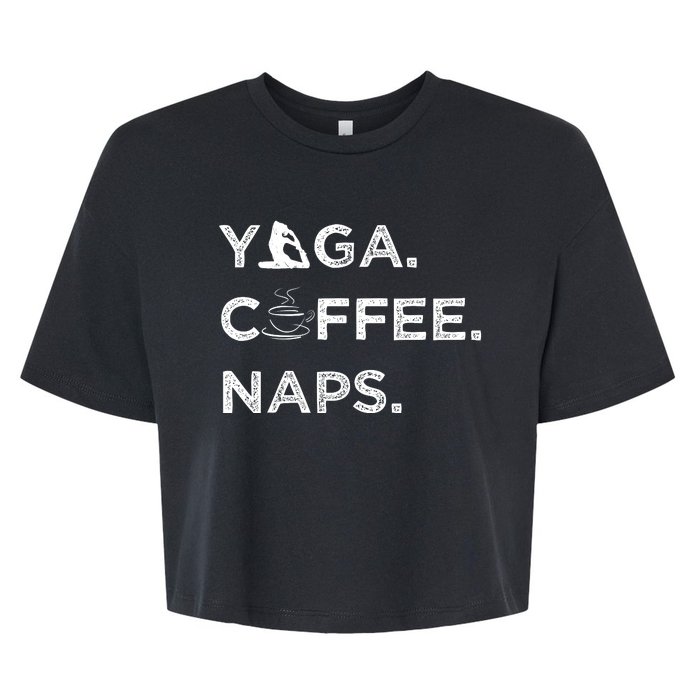 Yoga Coffee Naps Bella+Canvas Jersey Crop Tee