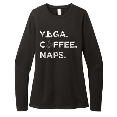 Yoga Coffee Naps Womens CVC Long Sleeve Shirt