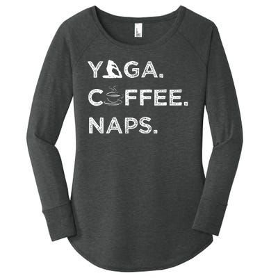 Yoga Coffee Naps Women's Perfect Tri Tunic Long Sleeve Shirt