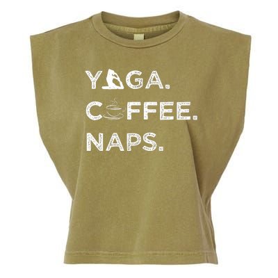 Yoga Coffee Naps Garment-Dyed Women's Muscle Tee