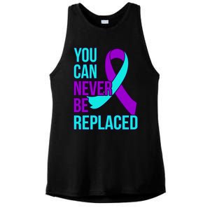 You Can Never Be Replaced Suicide Awareness Support Graphic Gift Ladies PosiCharge Tri-Blend Wicking Tank