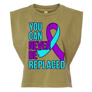 You Can Never Be Replaced Suicide Awareness Support Graphic Gift Garment-Dyed Women's Muscle Tee