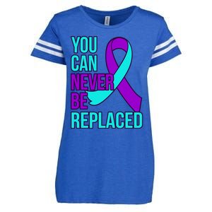 You Can Never Be Replaced Suicide Awareness Support Graphic Gift Enza Ladies Jersey Football T-Shirt