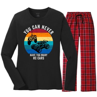 You Can Never Have Too Many Rc Cars Women's Long Sleeve Flannel Pajama Set 