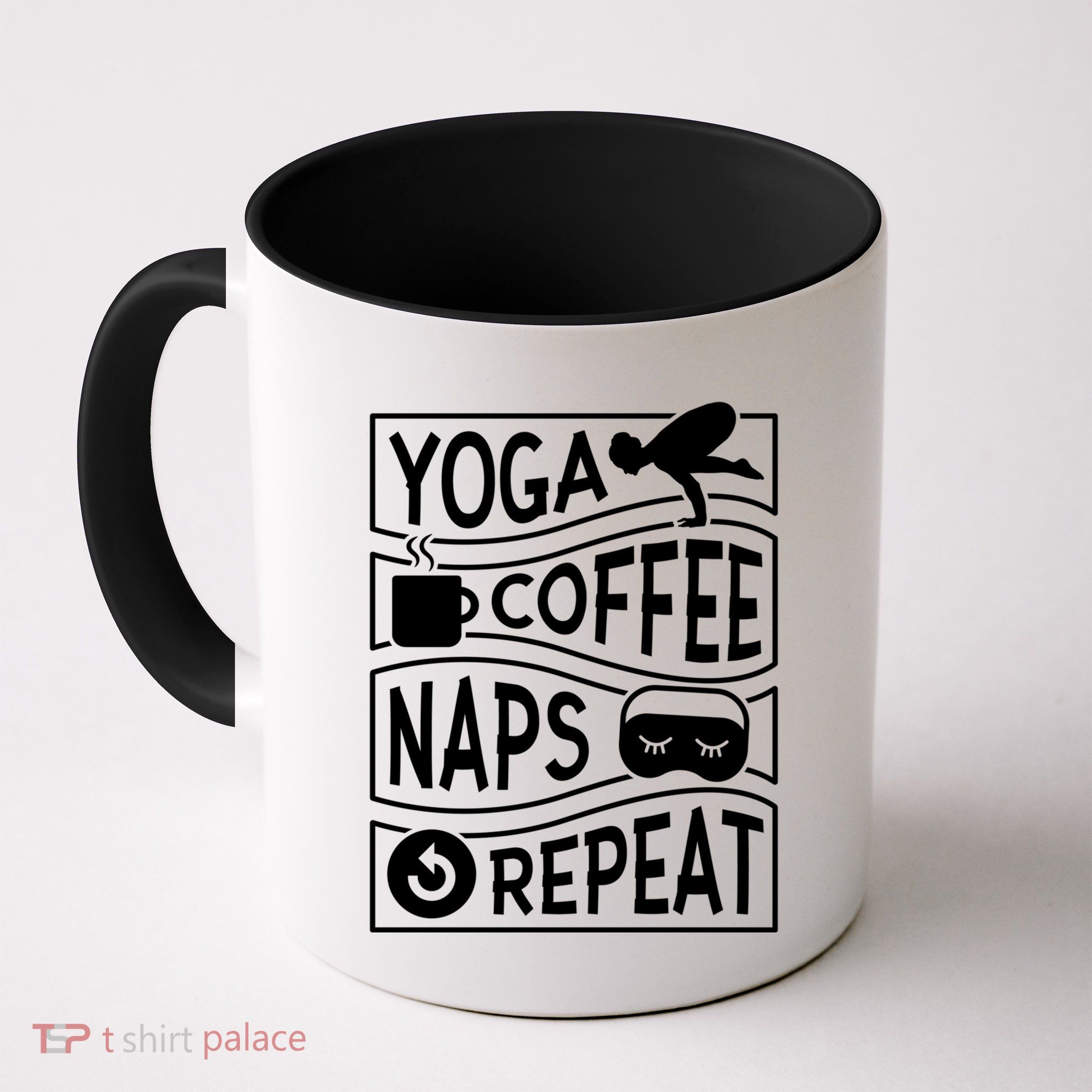 Yoga Coffee Naps Repeat I Like Coffee Who Loves Coffee Gift Mug