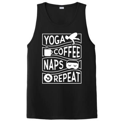 Yoga Coffee Naps Repeat I Like Coffee Who Loves Coffee Gift PosiCharge Competitor Tank