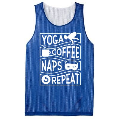 Yoga Coffee Naps Repeat I Like Coffee Who Loves Coffee Gift Mesh Reversible Basketball Jersey Tank