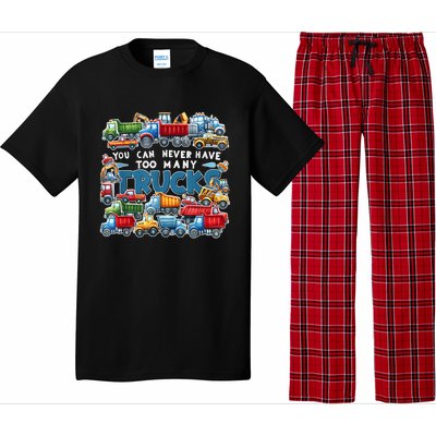 You Can Never Have Too Many Trucks Construction Trucks Boy Pajama Set